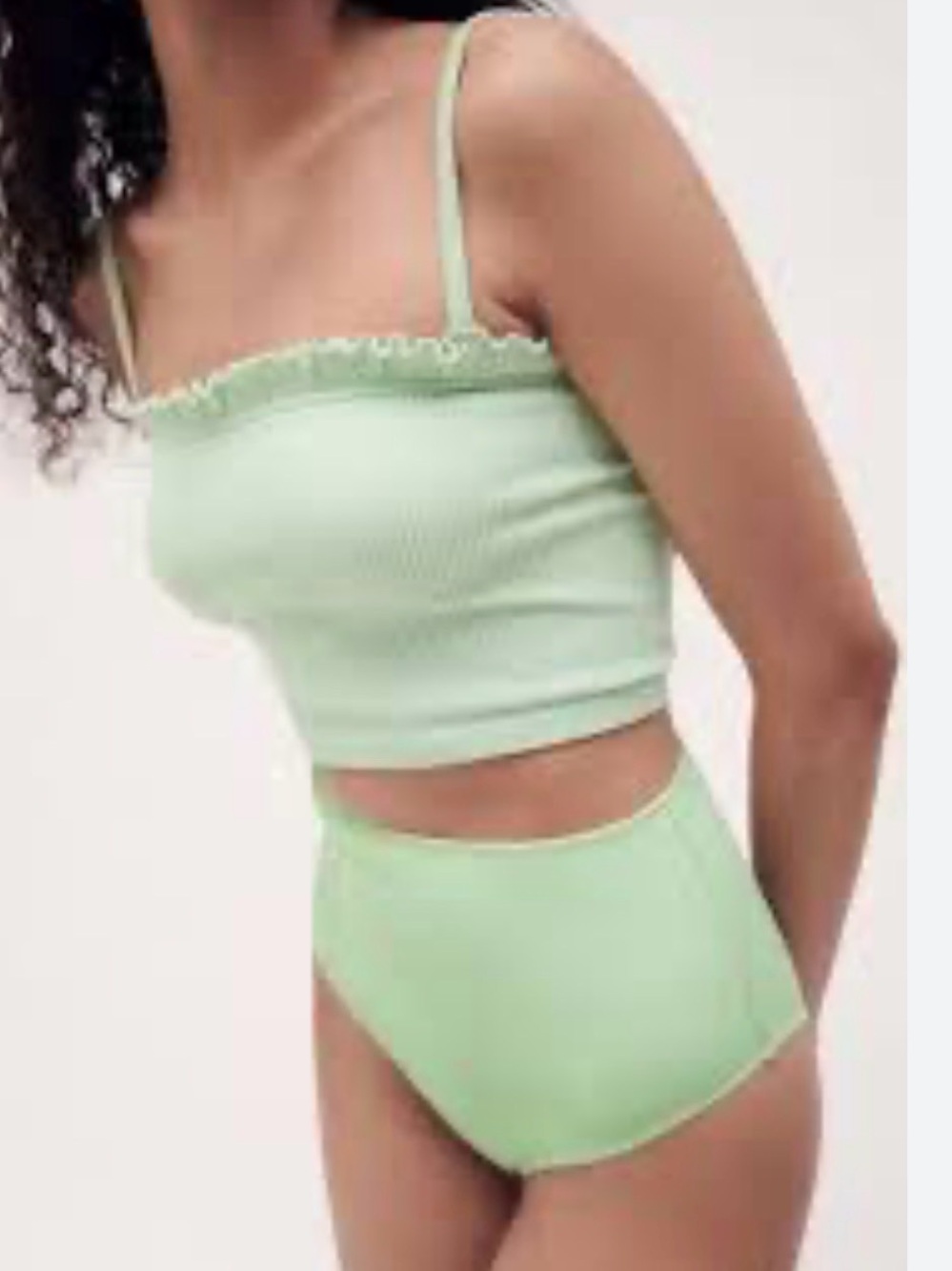 Zara Women's Limitless Contour Collection Mint Green Tank Crop Top Size XS